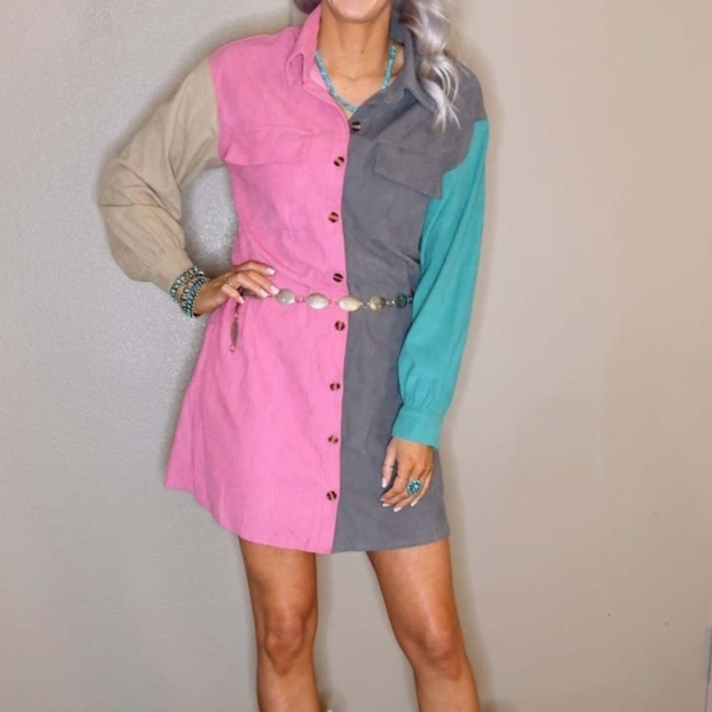 Corduroy Shacket Dress